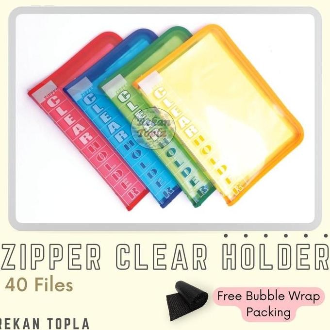

Sale! Map Clear Holder Zipper Isi 40 Lembar / Map Resleting Arsip Dokumen Transparan