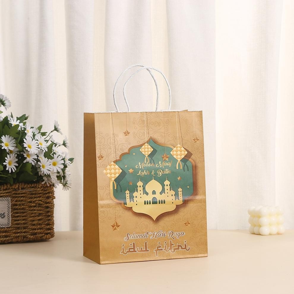

ukd-23 Aw89 WED Paperbag Lebaran Idul Fitri / Goodie Bag Hampers Lebaran 2025 / Tas Bingkisan Souvenir Motif Lebaran PP52 Viral Viral