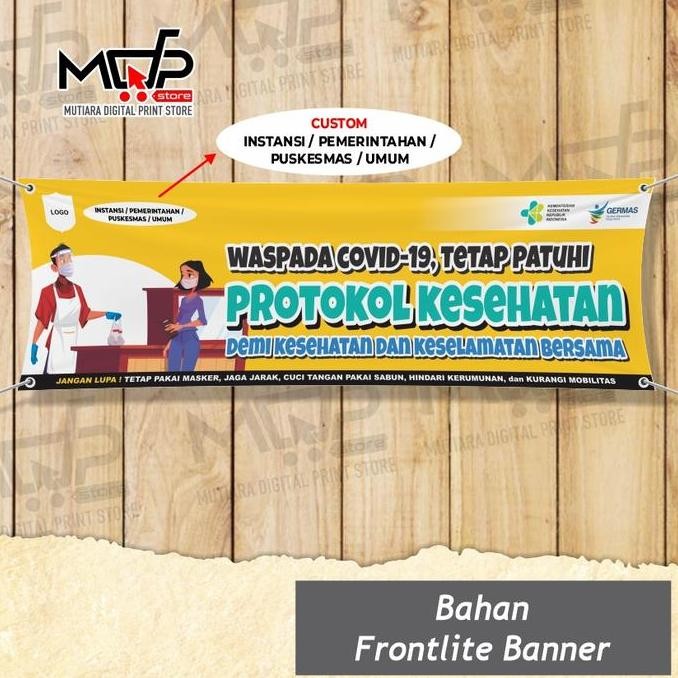 ready SPANDUK BANNER 3 X 1 M PROKES 5M COVID19 MDPRINTSTORE