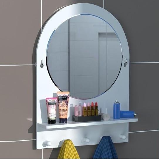 Kaca Cermin Rak Gantung kosmetik Dinding Pajangan