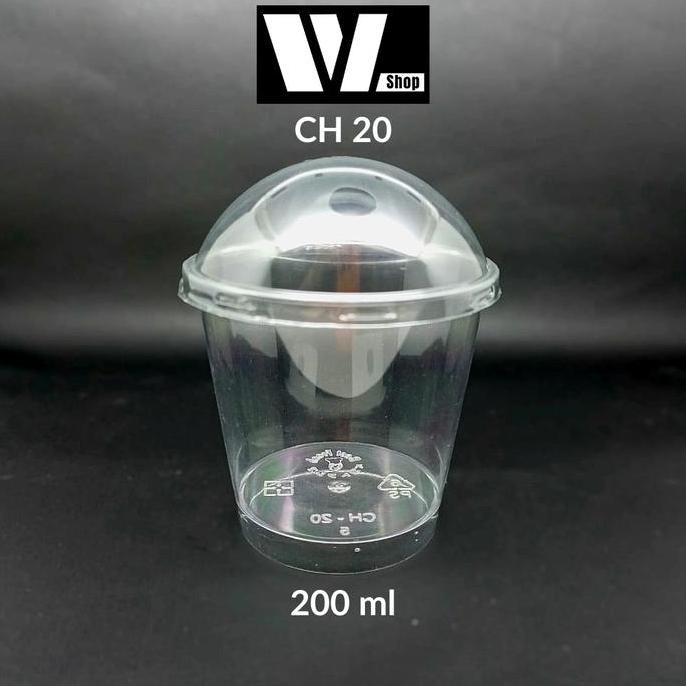[100Pcs] Ch-20 Gelas Puding 200Ml / Ch20 Jelly Cup 200 Ml / Puding Cup / Tempat Wadah Puding Jelly B