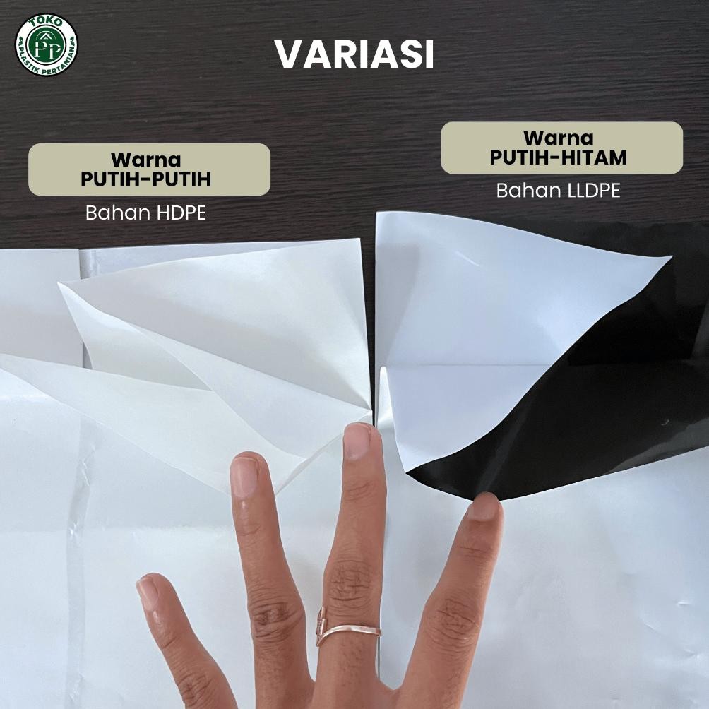 Polybag Putih 40 X 40 Isi 50 Lembar - Polybag Putih / Putih-Hitam Cod