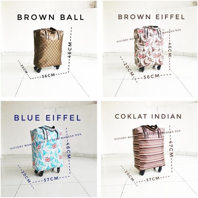 ready tas roda 4 belanja lipat foldable waterproof troli trolley tote