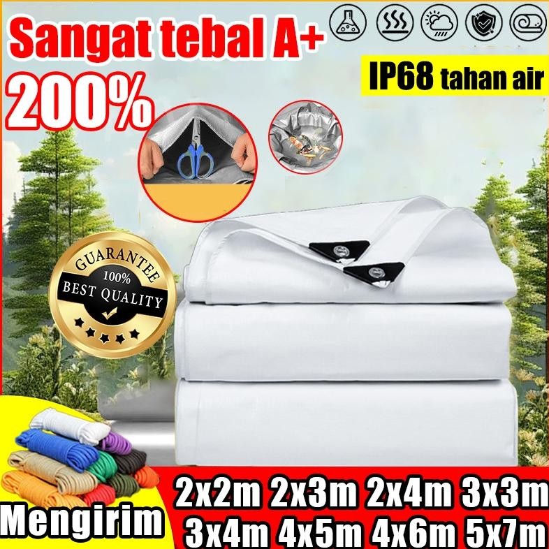 Sangat Tebal A+Kain Tenda Putih Terpal 1X2 22 2X4 26 3X4 3X5 4X6 5X7Tenda Terpal Anti Air Dan Panas 
