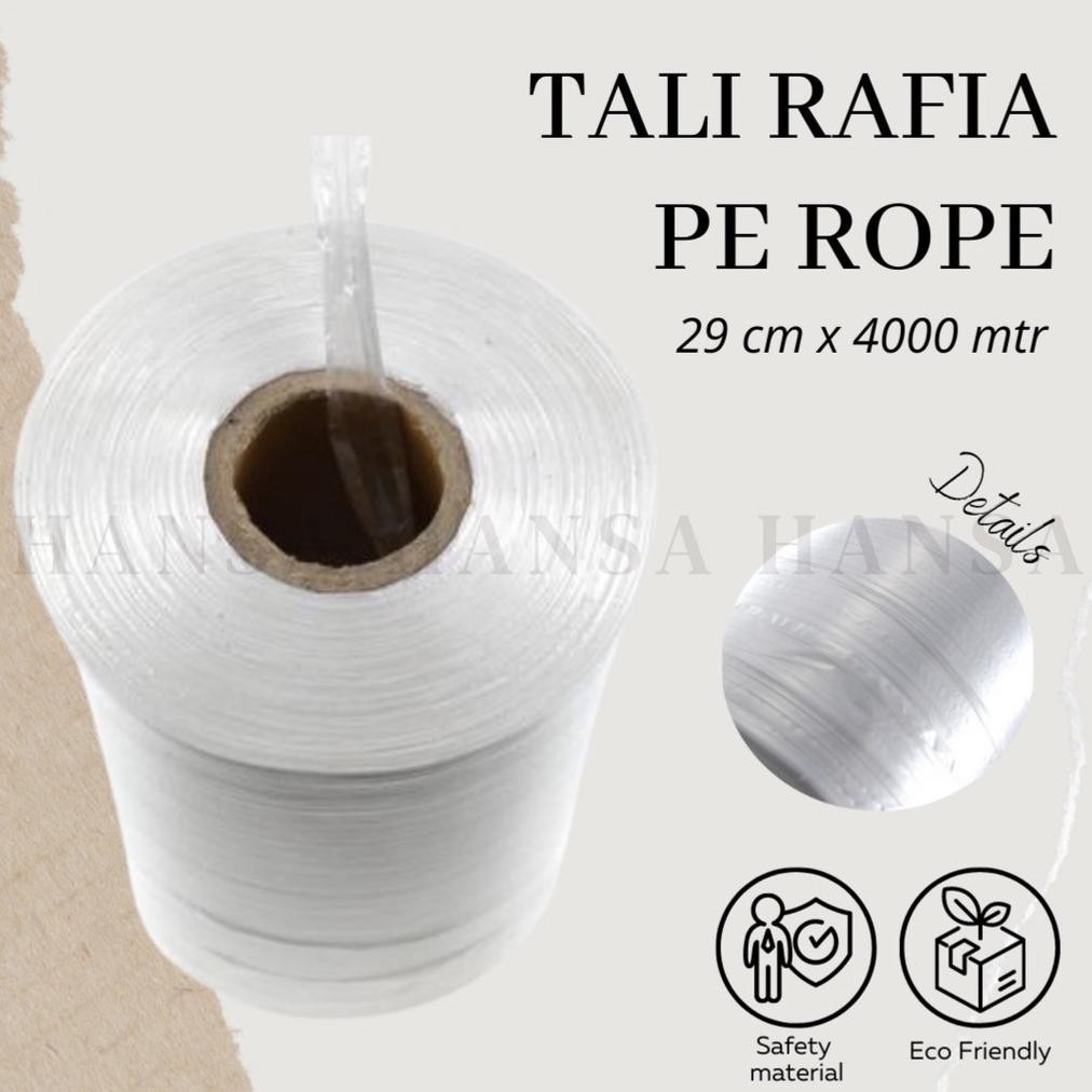 

Terlaris 4000M X 29Cm Tali Rafia Merah Putih Super Kuat (1 Roll 4000M)