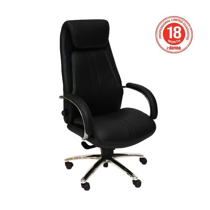 INFORMA URIEL KURSI KANTOR SANDARAN TINGGI - HITAM