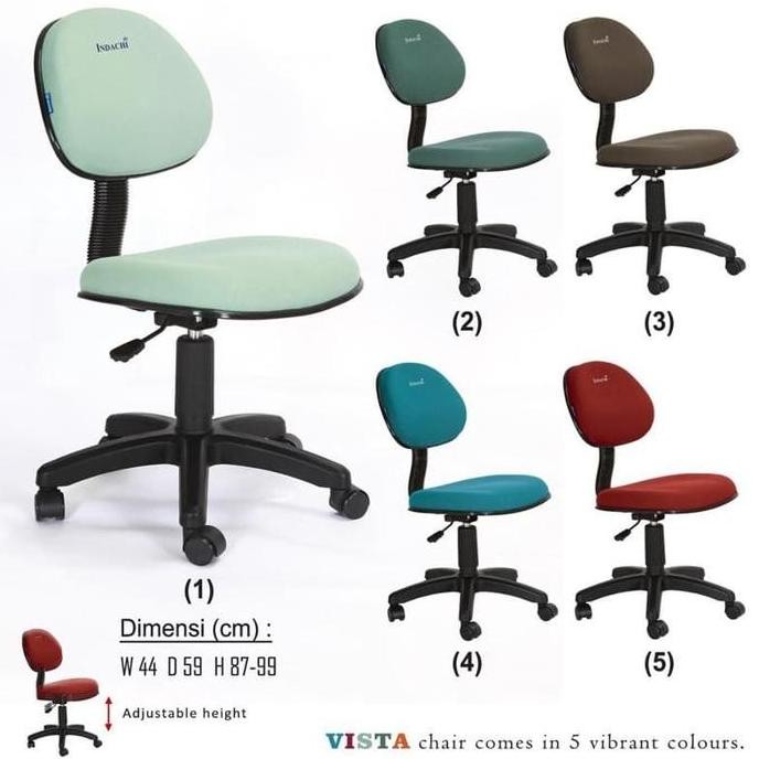 Kursi kerja/ kursi staff/ kursi kantor hidrolik murah| Indachi
