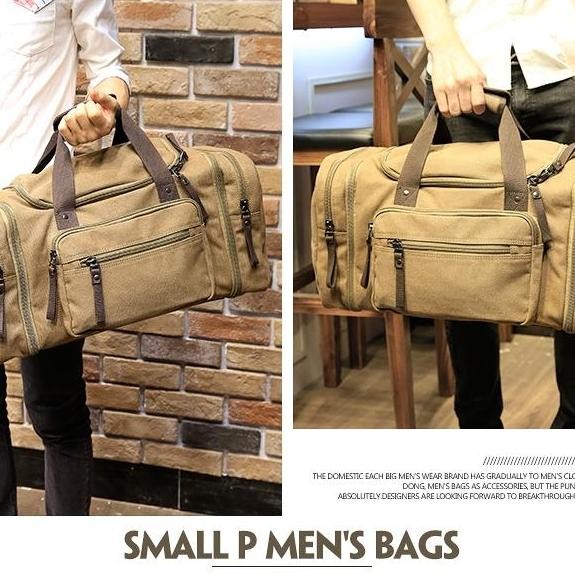 Tas pakaian besar/travel bag jinjing Kanvas premium import #9303