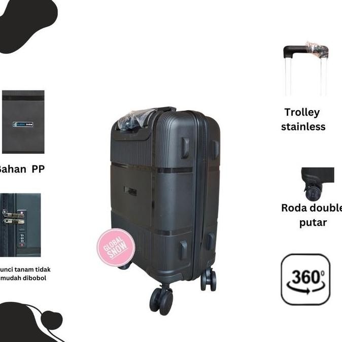 Koper ANTI PECAH PP Global Snow 18 Inch - GS 001 / KOPER 18INCH / KOPER KABIN