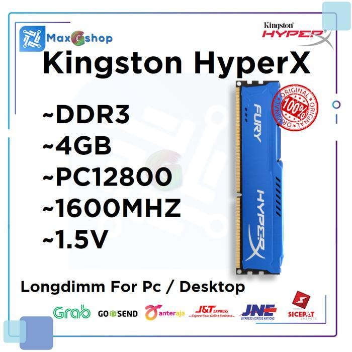 DS RAM DDR3 4GB KINGSTON HYPERX -With Heatsink- Pc12800 BARU PROMO 