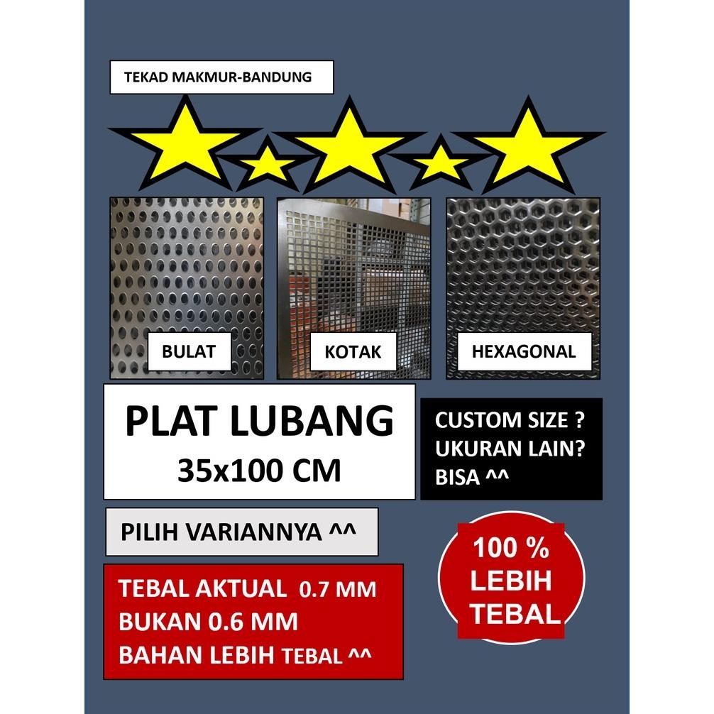 Plat 35x100 - Plat Besi Ram Speaker -  Ram Grill Plat Lubang - Ram Grill Box Sound DiM