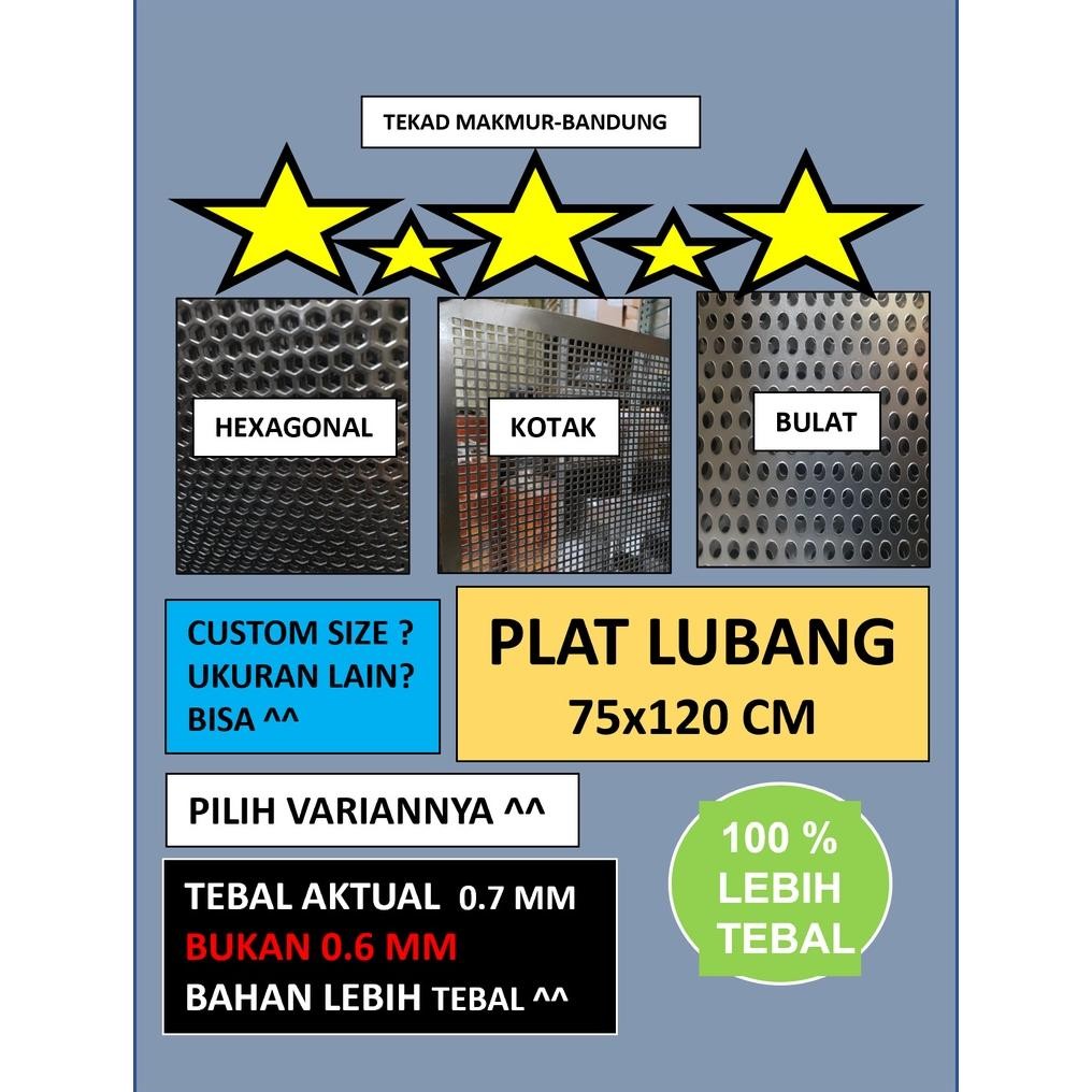 Plat 75x120 - Plat Besi Ram Speaker -  Ram Grill Plat Lubang - Ram Grill Box Sound DiM