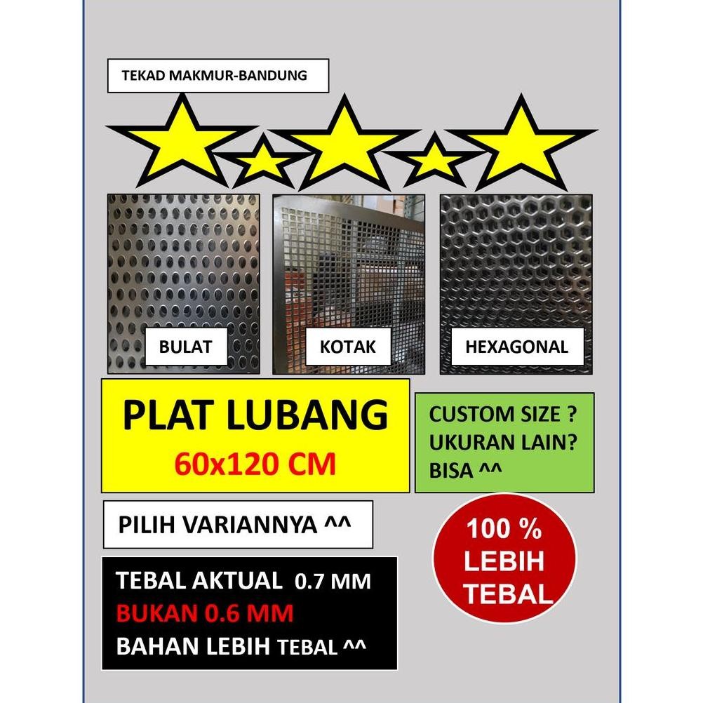Plat 60x120 - Plat Besi Ram Speaker -  Ram Grill Plat Lubang - Ram Grill Box Sound DiM