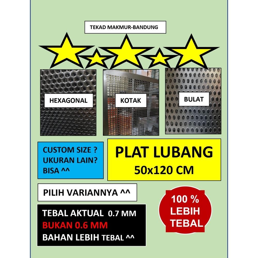 Plat 50x120 - Plat Besi Ram Speaker -  Ram Grill Plat Lubang - Ram Grill Box Sound DiM