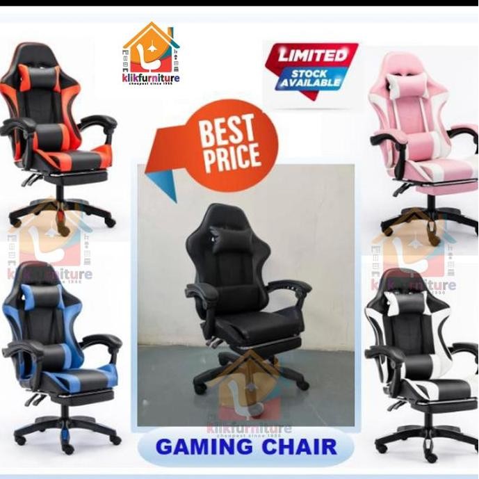 Kursi Gaming Recline / Gaming Chair / Kursi Game Norwich Pink