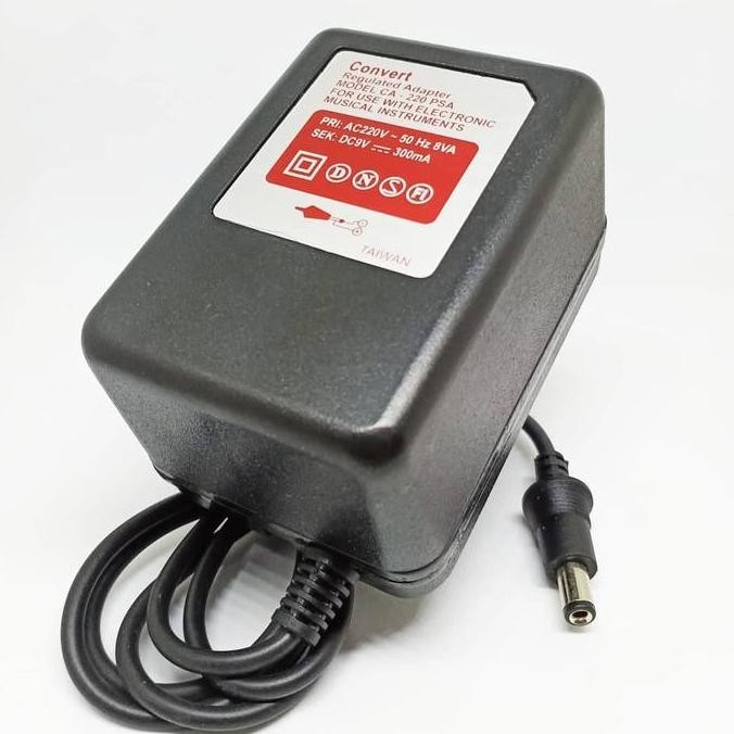 Regulated Adaptor Convert 9 Volt 300 Ma Made In Taiwan For Effect