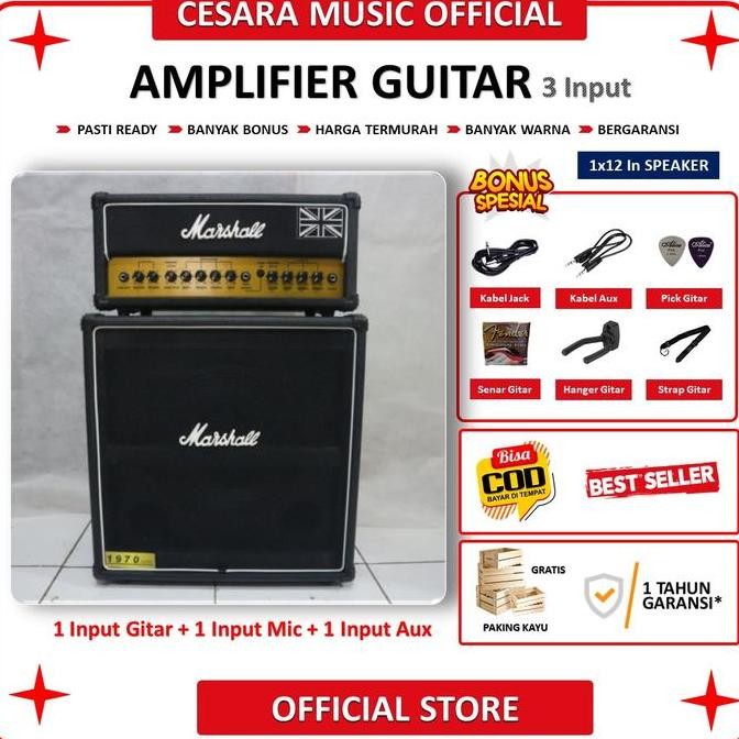 New Amplifier Gitar Bass 12 Inch 3 Input Cabinet Head Combo Murah
