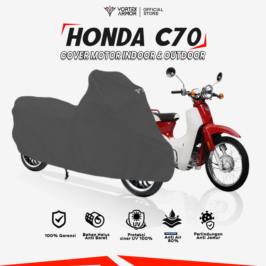 Cover Motor Honda C70 / Sarung Motor Honda C70 Street Cub  / Tutup Honda c70 lama