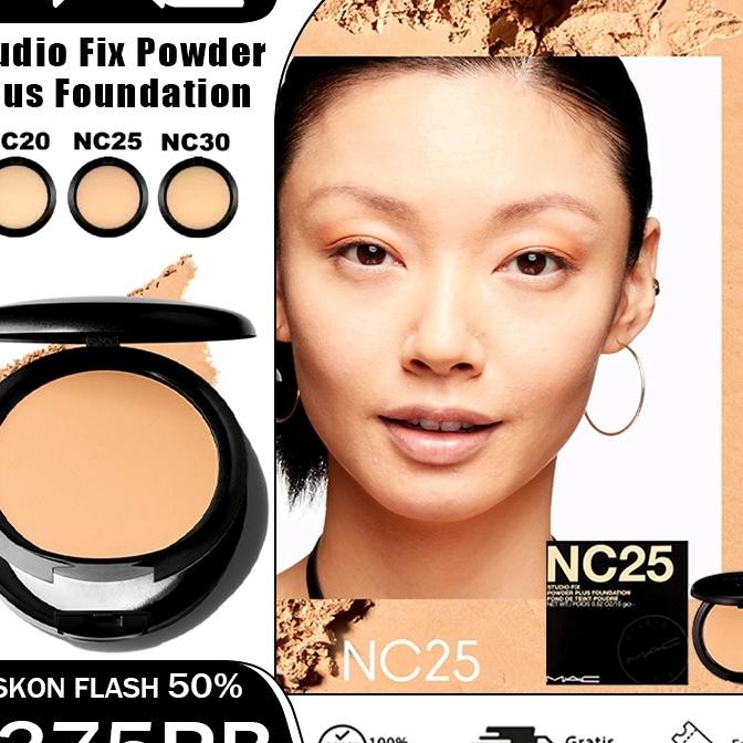 Mac Compact Studio Fix Powder Plus Foundation 15G Nc20Nc25Nc30Nc35Bedak Padat