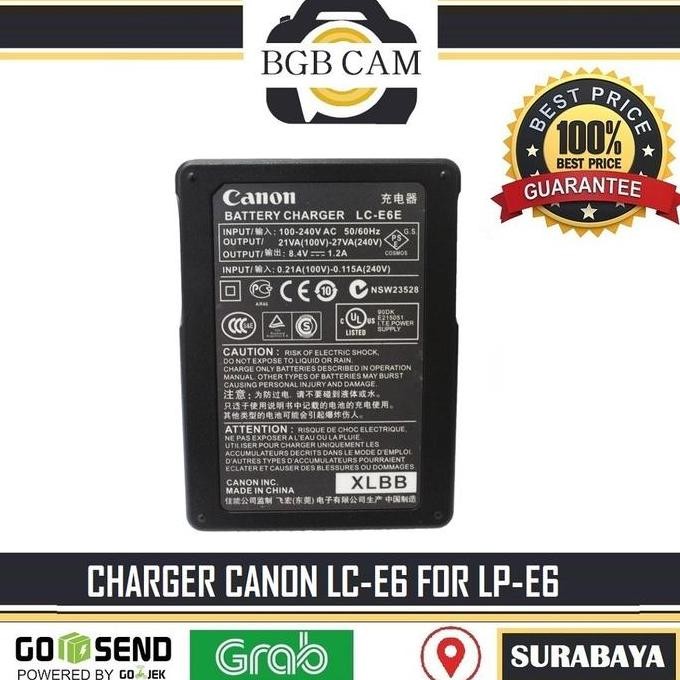 Diskon Charger Canon Lc-E6 Original - Untuk Baterai Lp-E6 Eos 6D 7D 60D 70D 80D