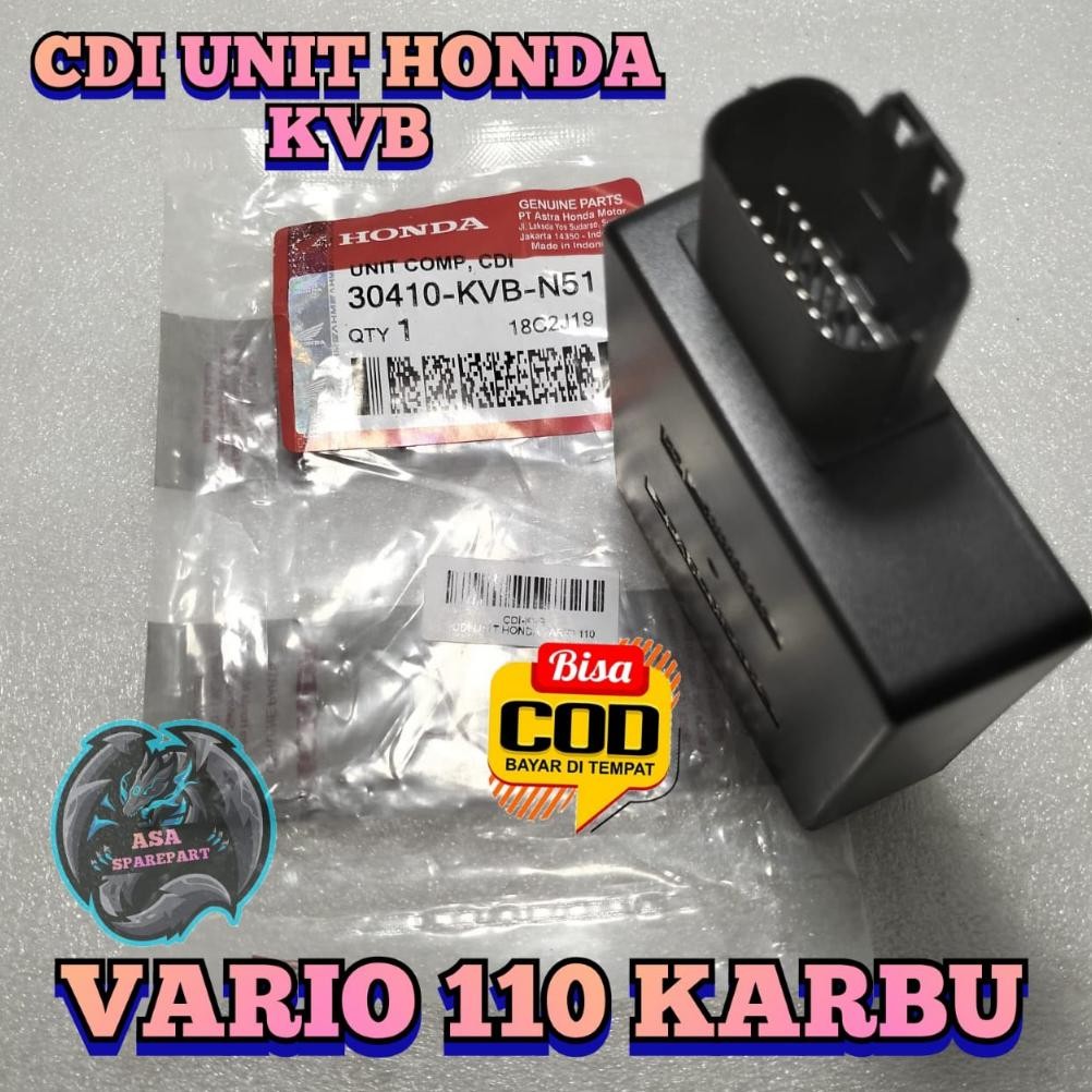 CDI UNIT Kvb ASLI ORIGINAL MOtor HONDA UNTUK VARIO OLD 110 CW , VArio 110 TECHNO Capasitor Discharge