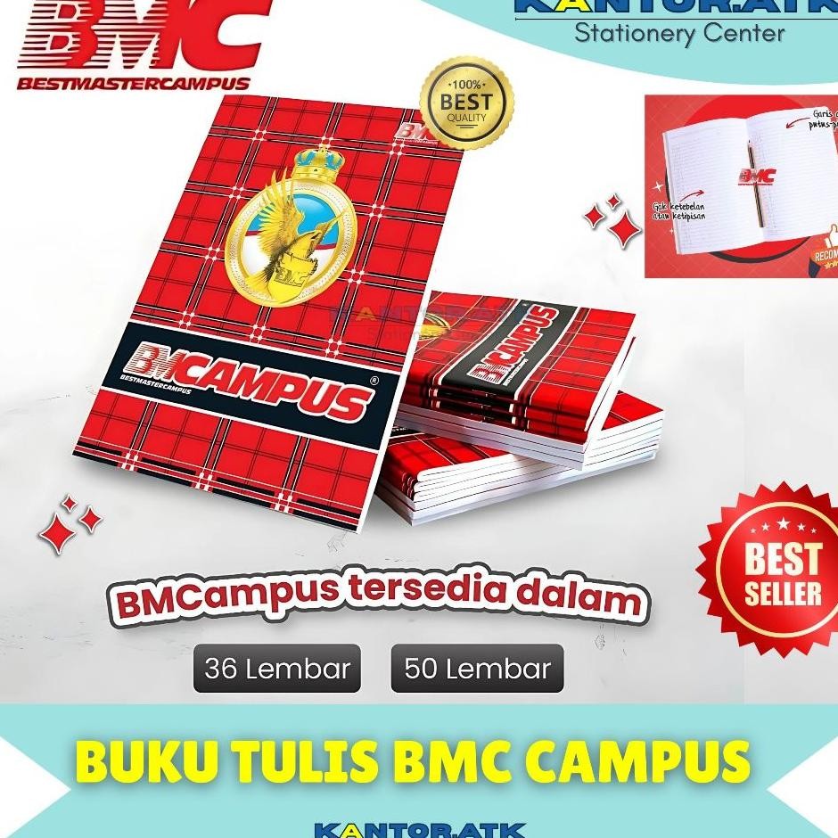 

10Pcs Buku Tulis Campus Bmc 50Lembar Besar Boxy Campus