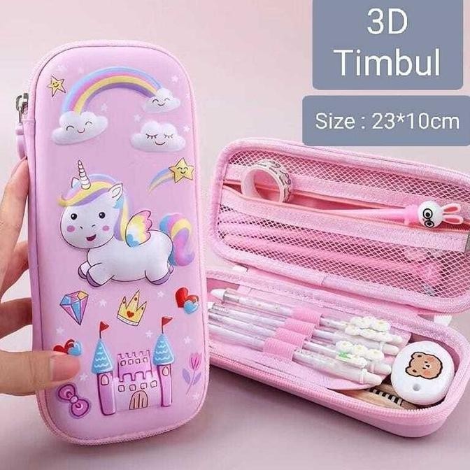 

Kotak Pensil 3D Timbul Bahan EVA / Pensil Case 3D Anak Sekolah TK SD / Tempat Pensil 3d Timbul