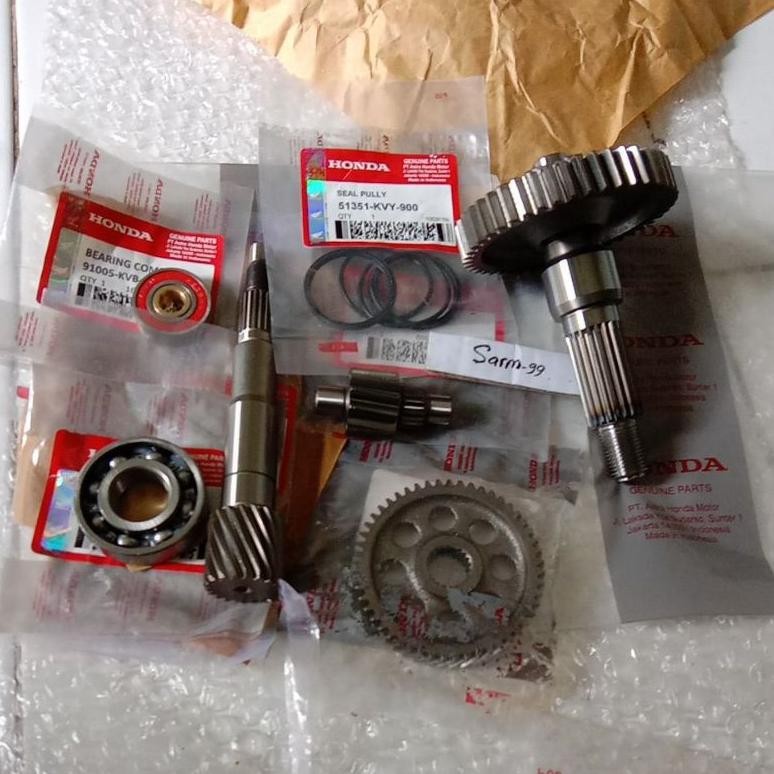 As Pully Belakang Plus Gigi Rasio Bearing Set Honda Beat Fi Stater Kasar Scoopy Fi Spacy Fi (KZL) OR
