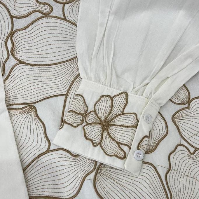 Kalsandffrey Luisa Shirt Atasan Wanita Kemeja Wanita Aesthetic Earth Tone