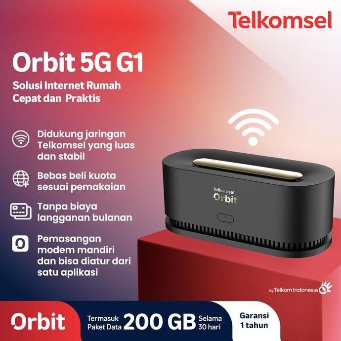 Telkomsel Orbit 5G G1 Modem Wifi 5G High Speed Free Kuota 200Gb New Stok