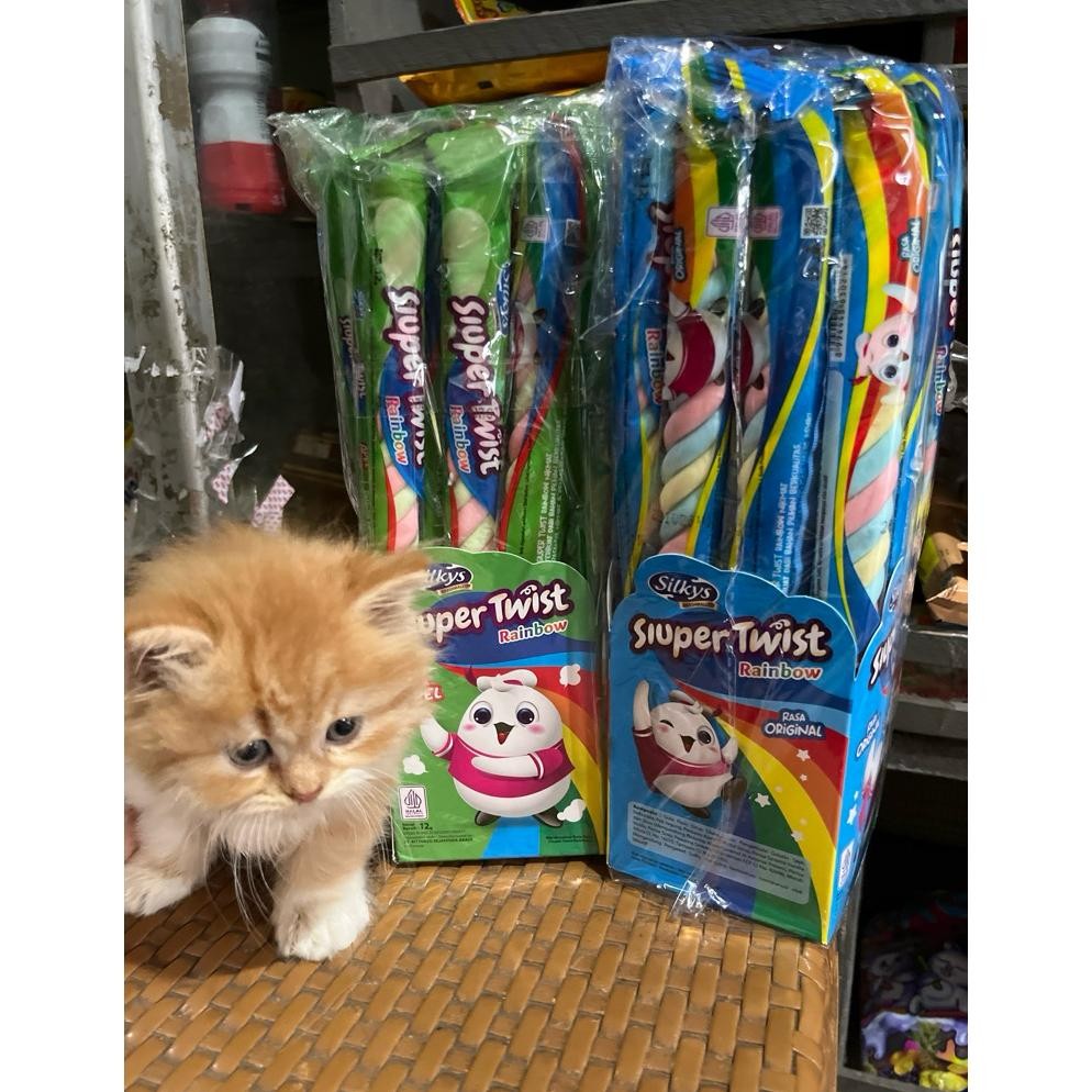 

Silkys Marshmallow Super Twist Rainbow Perpak isi 20 Bungkus