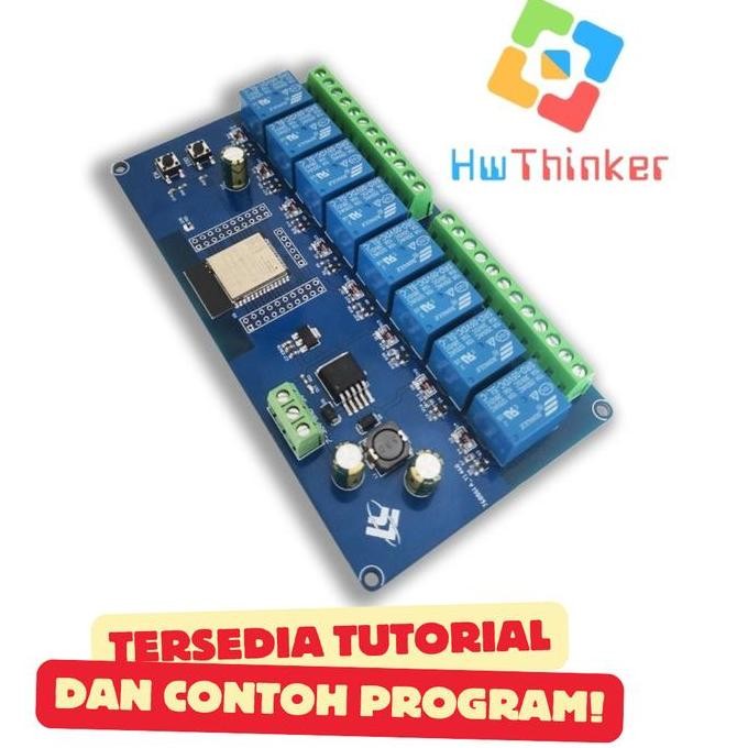 Modul ESP32 with Relay 10A 8 Channel ch 8ch WIFI Bluetooth WROOM-32E