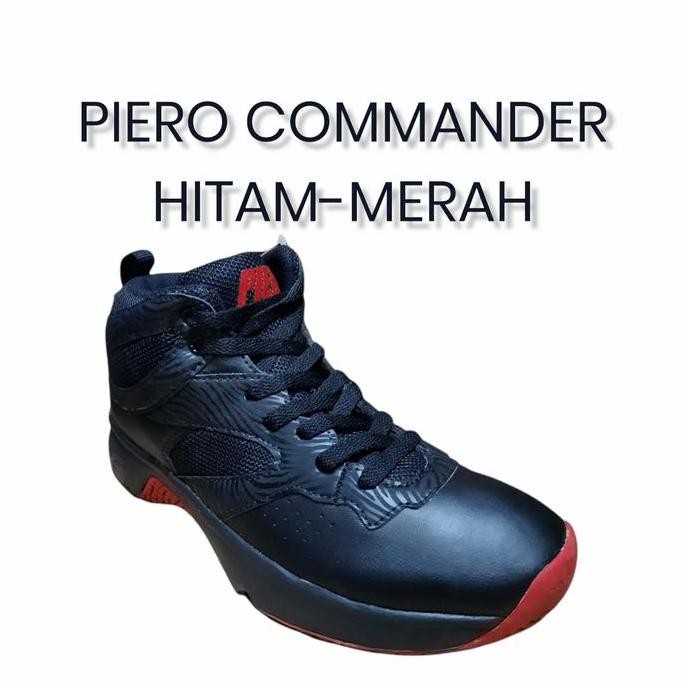 Original Sepatu Basket Piero Commander Blackxred