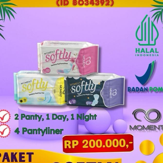 Moment Softly Pantyr Pembalut Wanita Alami Moment