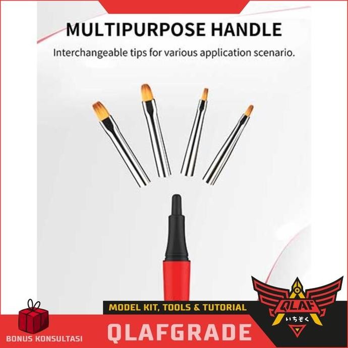 

Promo Dspiae Painting Brush Kuas Lukis Flat Oval Round Interchangeable Phoenix Plume