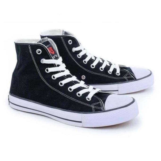 Sepatu sekolah anak laki-laki perempuan warior ligh star hitam putih