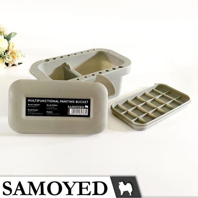 

Promo Samoyed Pbck-3 Ember Multifungsi Kuas Lukis Palet Cat Tempat Cuci Brush Holder