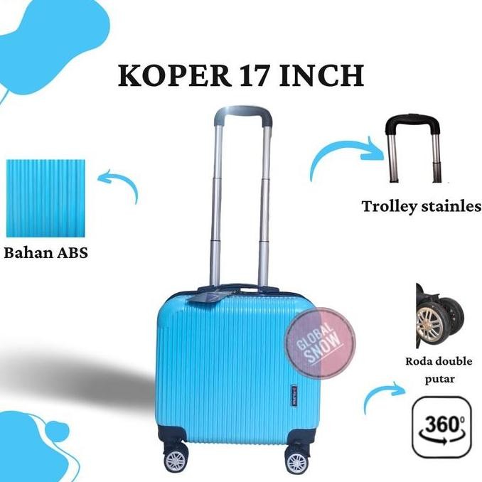 Tersedia Koper 17 Inch Polo Fans - Koper Mini ABS Travel Jalan Ukuran Cabin