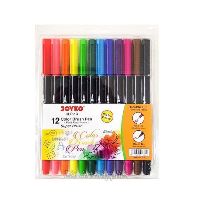 

Promo Joyko Brush Pen Set 12/24 Warna Clp-13 Clp-13A - Dual Tip Brush Pen