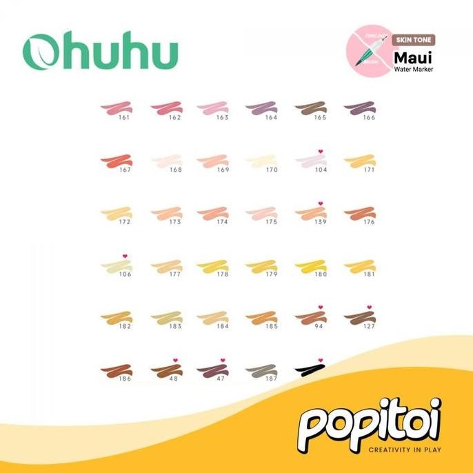 

Promo Ohuhu Maui Brush Marker 36 Warna Skin Tone Fineliner Water Based