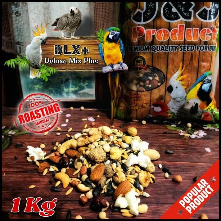 

DELUXE MIX PLUS WALNUT ALMOND MACADAMIA LARGE PARROT JJ SEED 1KG