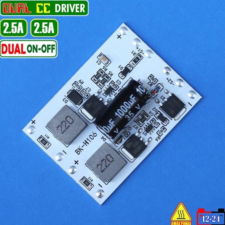 Dual ON 2.5A LED Driver MCP 7070 2X 3570 SST XML Biled Laser 12V 24V