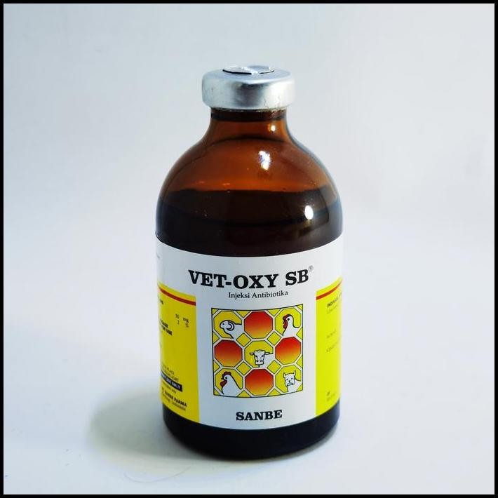 Antibiotik Hewan Injeksi Oxytetracycline Vet Oxy SB Sanbe 50 ML