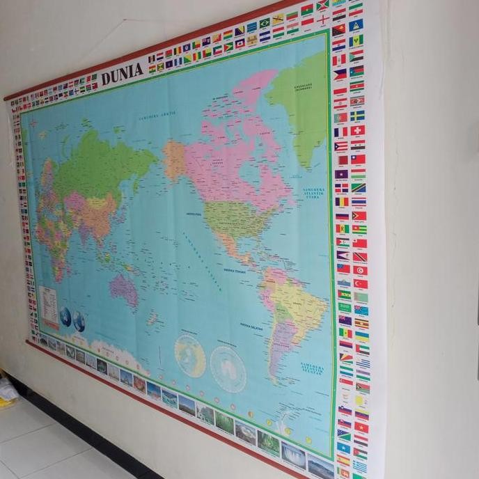 

Peta Dunia Jumbo Ukuran 240X140 Cm