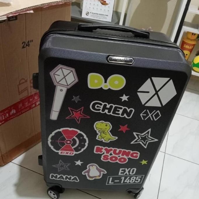 KOPER CUSTOM PRINTING 20 INCH UKURAN KABIN-CABIN-ANAK- LAKI -