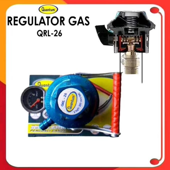 Diskon Quantum Qrl-26 Regulator Gas Double Lock / Regulator Tekanan Rendah Double Lock 100% Ori