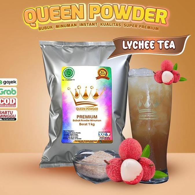 

Hot Promo!, Bubuk Minuman Premium Queen Powder Rasa Lychee Tea 1 Kg