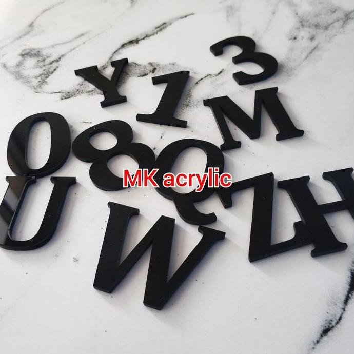 Huruf timbul akrilik ukuran 30cm, Huruf Dekorasi,Huruf timbul acrylic murah