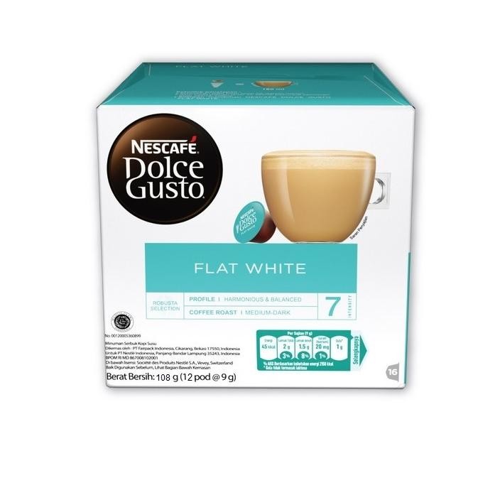 

Nescafe Dolce Gusto Flat White 12 Capsule | Coffee Kapsul Kopi