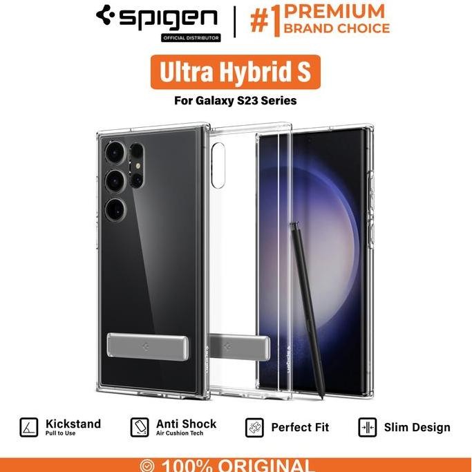 Case for Samsung Galaxy S23 Ultra Plus Spigen Ultra Hybrid S Stand Casing